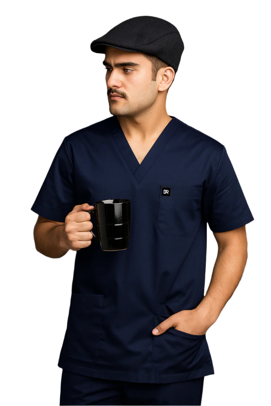 Navy Blue Unisex Medical Scrubs – Classic Comfort in Blended Cotton