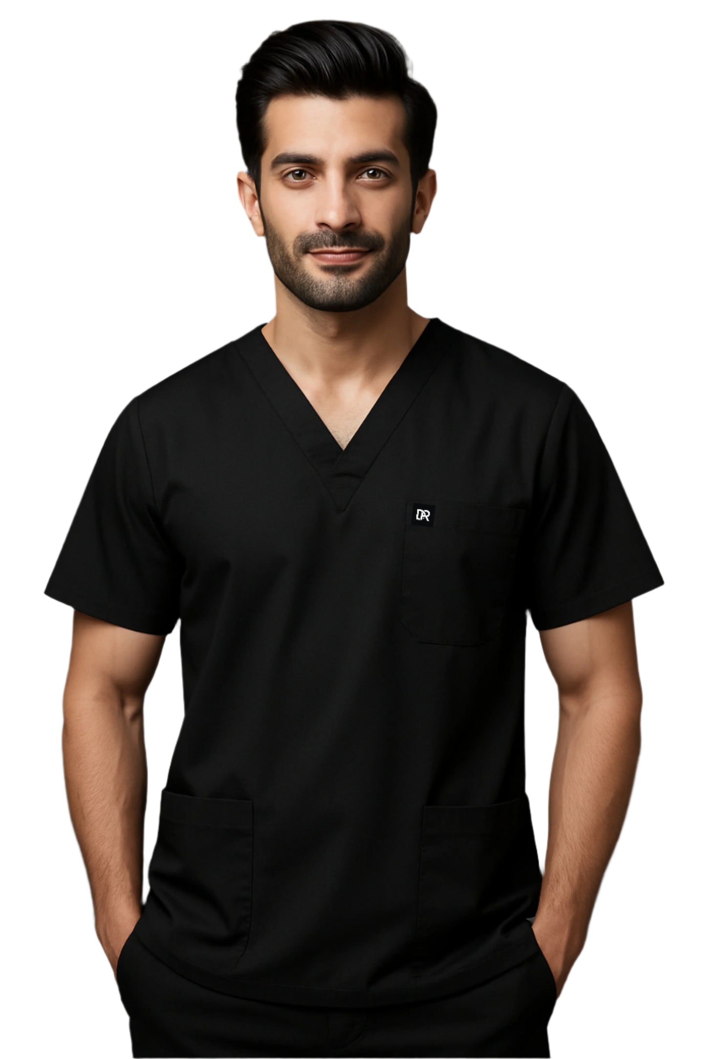 Raven Black Unisex Medical Scrubs – Premium Blended Cotton