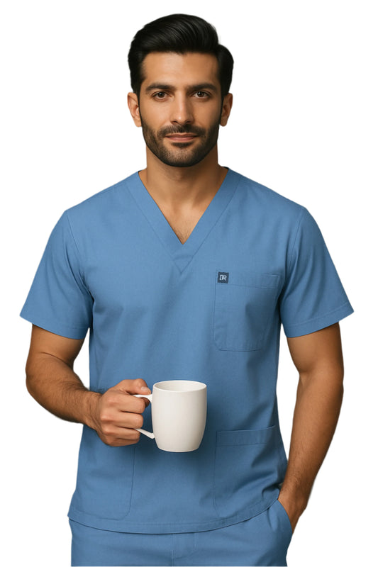 Skyward Blue Unisex Medical Scrubs – Blended Cotton