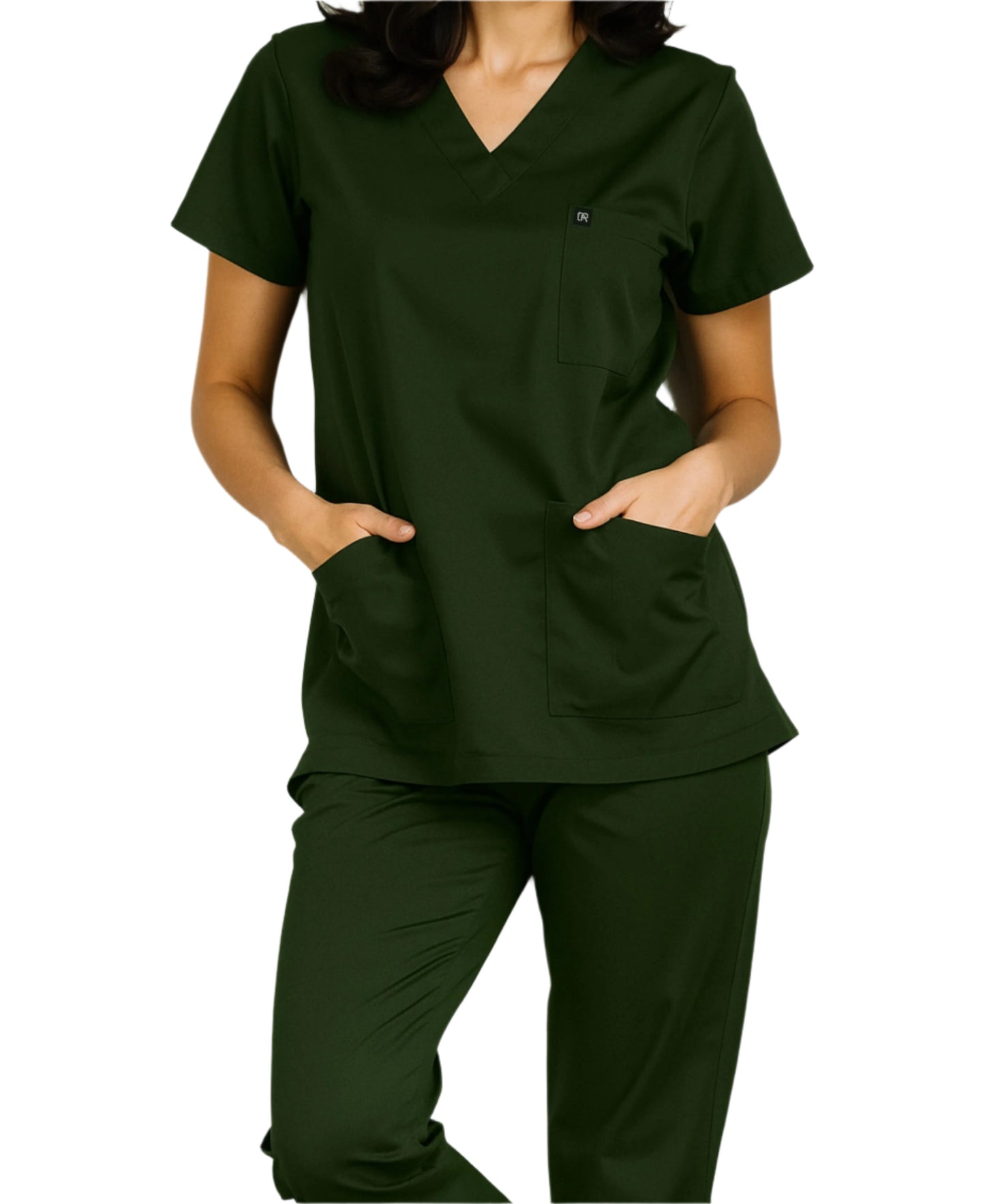 Military Green Unisex Medical Scrubs-Blended Cotton