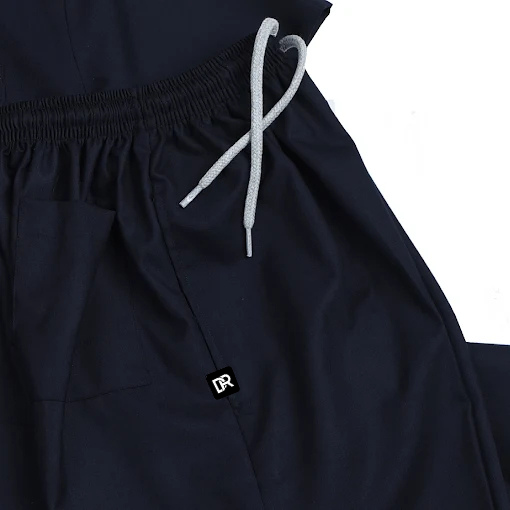 Navy Blue Unisex Medical Scrubs – Classic Comfort in Blended Cotton